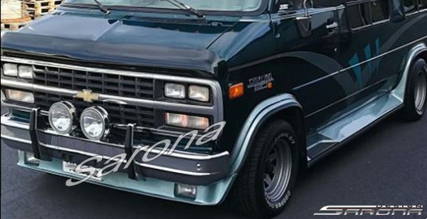 Custom Chevy Van Front Bumper Add-on  All Styles Front Lip/Splitter (1977 - 1995) - $275.00 (Manufacturer Sarona, Part #CH-002-FA)
