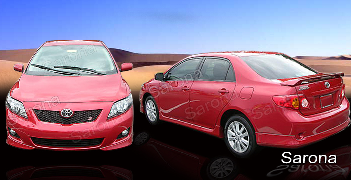 2PCS Add-On Side Skirts For Toyota Corolla S Style 2003-2008 – Matte Black Body Kit