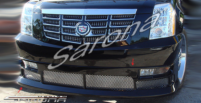 Gloss Black Front Lip Splitter Spoiler – Universal Fit For Cadillac Escalade 2007-2014 – 3-Piece ABS Kit