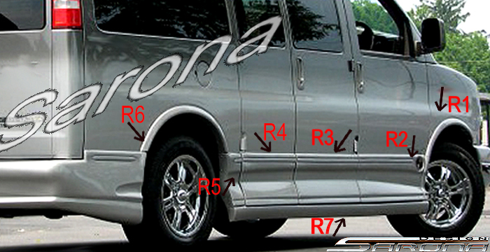 Custom Gmc Van Side Skirts 2003 2019 1790 00 Part