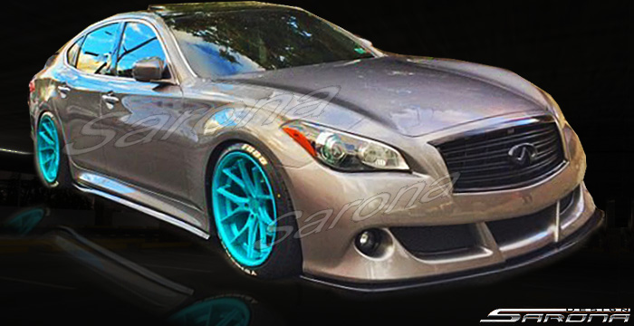Custom Infiniti M37 Sedan Front Add On Lip 2011 2014
