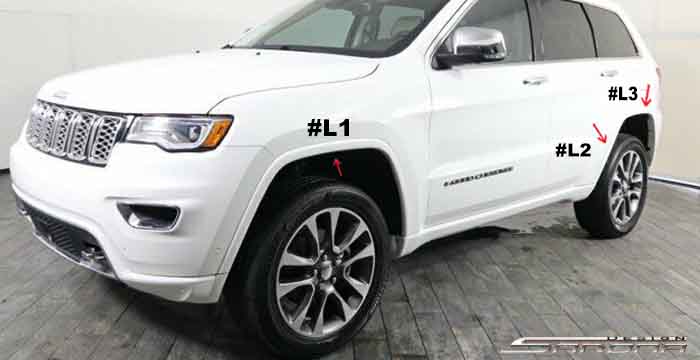 2011-19 Jeep Grand Cherokee SRT Trackhawk Overland limited laredo Fender Flares