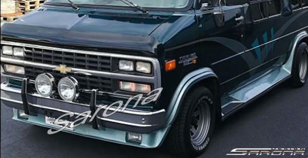 Custom Chevy Van Front Bumper Add-on  All Styles Front Add-on Lip (1977 - 1995) - $275.00 (Manufacturer Sarona, Part #CH-002-FA)