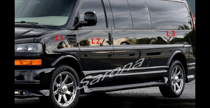 Custom Chevy Express Van  Body Side Molding (2003 - 2024) - $590.00 (Part #CH-001-BD)