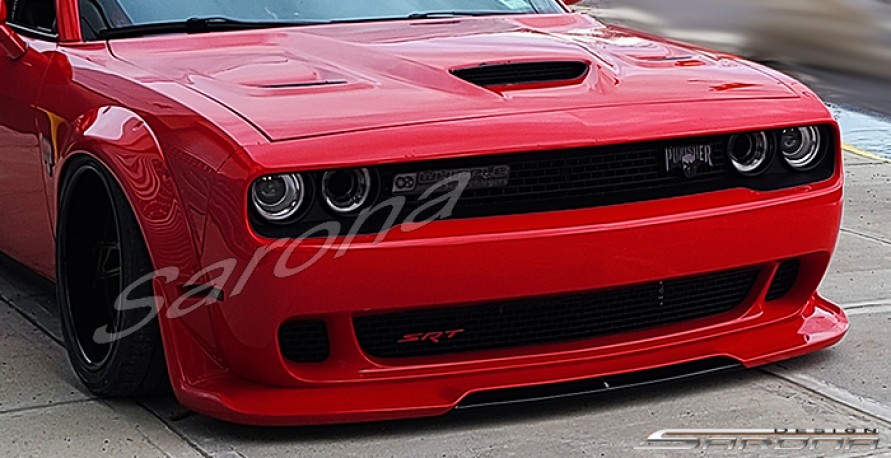 Custom Dodge Challenger  Coupe Front Add-on Lip (2015 - 2023) - $790.00 (Part #DG-048-FA)